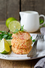 Cutlets of crab meat