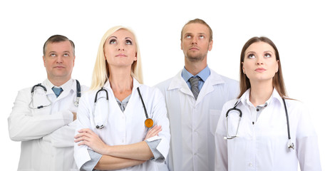 Fototapeta premium Medical workers isolated on white