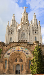 Fototapeta na wymiar Church of the Sacred Heart, Tibidabo, Barcelona