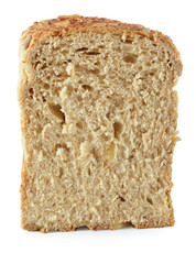 Bread slice isolated on white, clipping path included