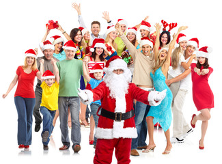 Happy Christmas people group.