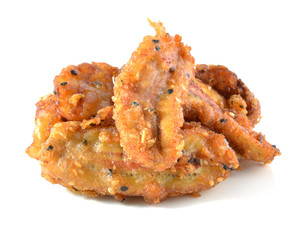 Fried Banana on white background