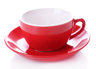 White cup isolated on white