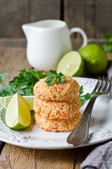 Cutlets of crab meat