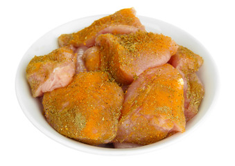 Turkey meat isolated on white