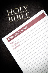 Holy Bible and study notes