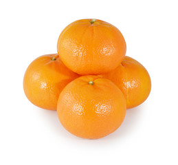Ripe orange isolated on white background