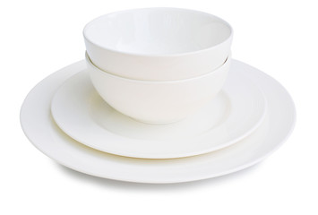 empty plate isolated on white background
