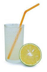 fresh japanese satsuma tangerines juice inside a glass