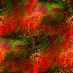 Panele Szklane Podświetlane  tło akwarela czerwony, zielony sztuka tekstura streszczenie b