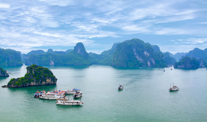 Picturesque sea landscape. Ha Long Bay, Vietnam