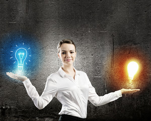 Businesswoman with items
