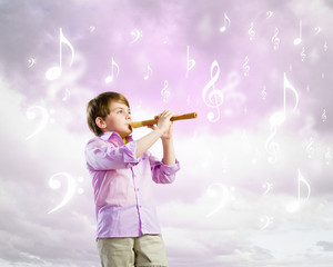 Boy with flute © Sergey Nivens