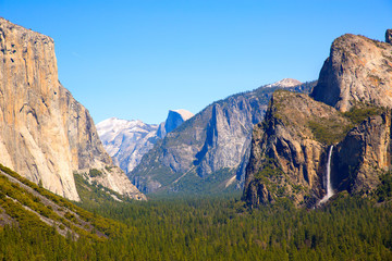 Yosemite el Capitan and Half Dome in California