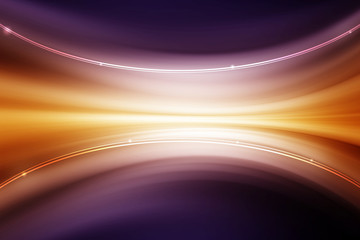Abstract curve line background - orange to purple gradient color