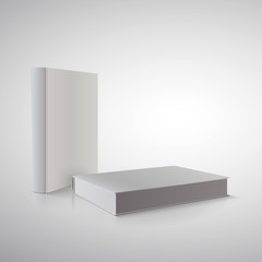 Vector book in perspective on white