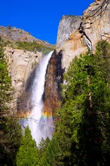 Papier Peint photo autocollant Parc naturel Yosemite Bridalveil chute d& 39 automne en Californie