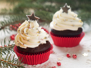 christmas cupcake