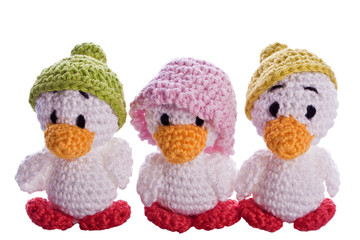 stuffed animal duck chicks with hat