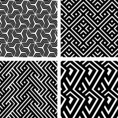 Set of black and white patterns 