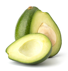 Fresh avocado fruit isolated on white background