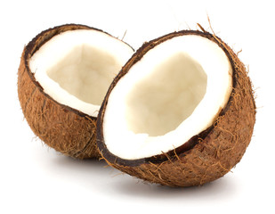 Coconuts isolated on white background