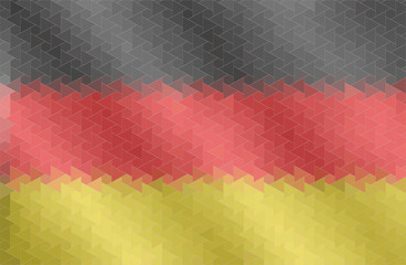 German flag of geometric shapes. Vector illustration. 