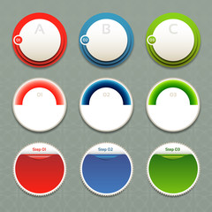 Vector Progress Background / Product Choice or Version. eps 10