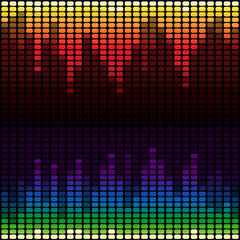 Rainbow equalizer vector background