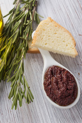 Tapenade. Appetizer from olives.