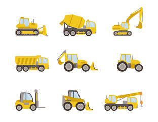 Obraz na płótnie Canvas set of heavy equipment icons