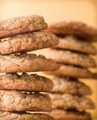 Stack of chocolate chip cookies