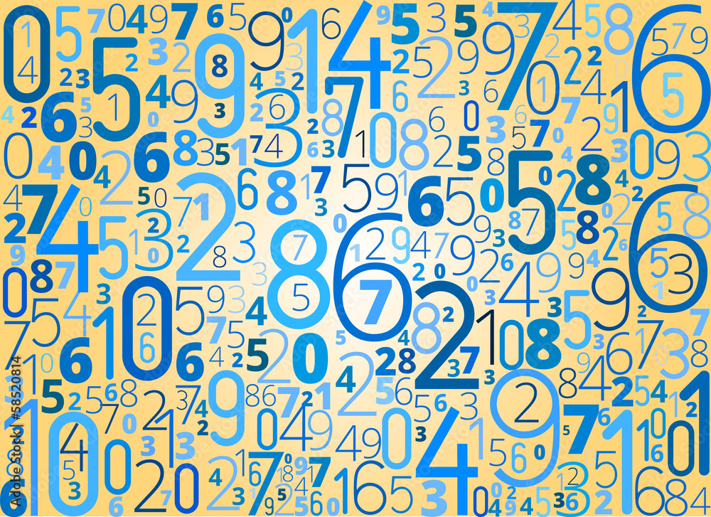 Poster vector background from numbers