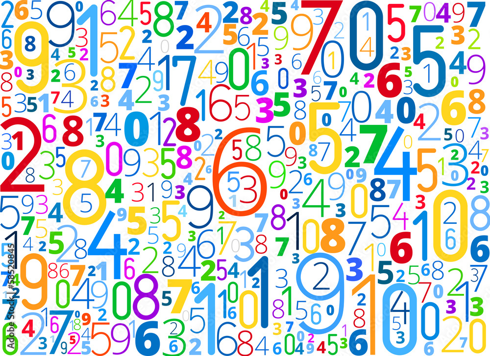 Poster vector background from numbers