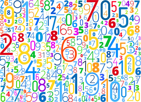 Vector background from numbers