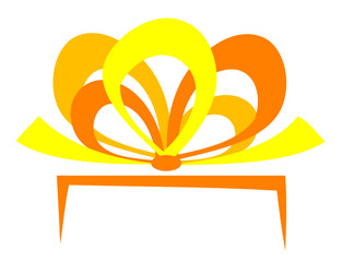 Geschenk mit gelben Schleifen