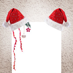 Weihnachtsgutschein mit Weihnachtsmützen