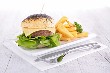 homemade burger
