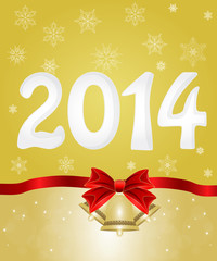 Greeting cards with red bows. Vector illustration