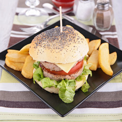 food truck, burger