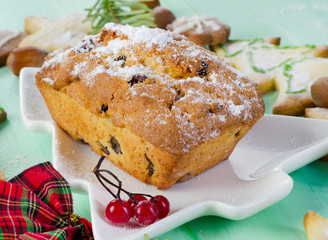 christmas cake and cookies