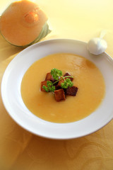 Pumpkin Soup with croutons