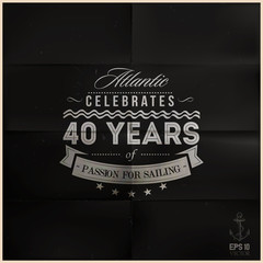Folded Black Sailing Anniversary