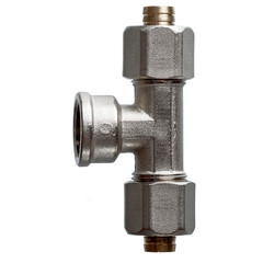 Fitting for water supply system, isolated on white