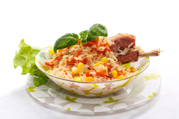 rice with meat