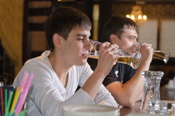 Young man who has had too much to drink