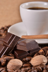 cup of coffee and chocolate