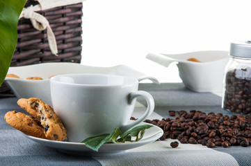 Home concept with coffee