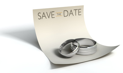 Save The Date Rings And Note
