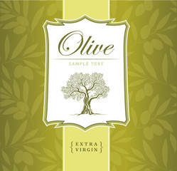 Olive tree . Olive oil.  For labels, pack.